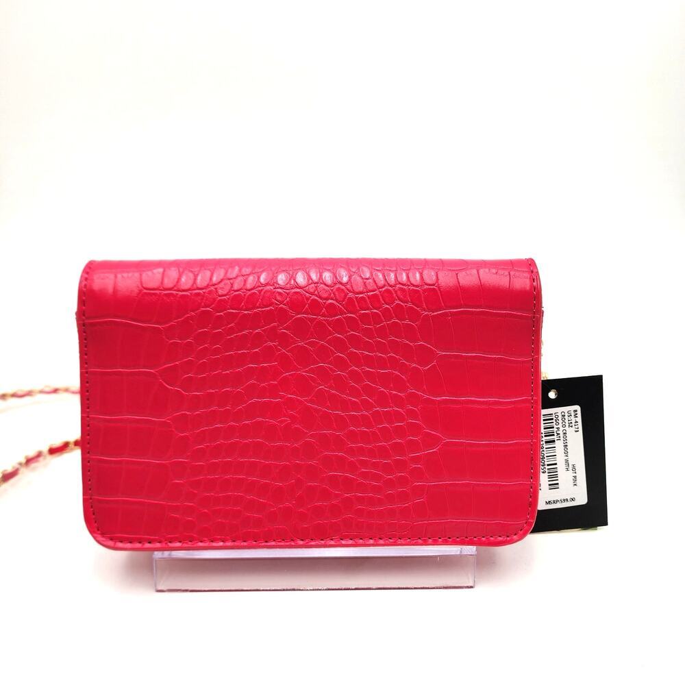 NWT BADGLEY MISCHKA PINK CROSSBODY BAG MSRP$99 VEGAN LEATHER - Picture 9 of 16